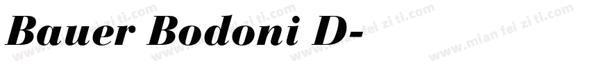 Bauer Bodoni D字体转换